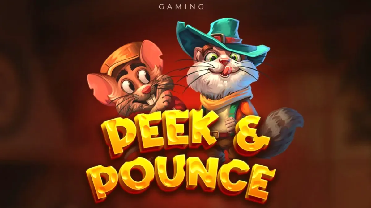 Karakter kucing Señor Pounce dalam slot Peek & Pounce di latar dapur kartun